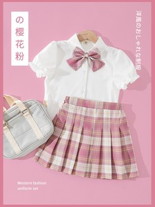 女童jk套装制服夏季儿童学院风裙子百褶裙学生校园园服班服表演服