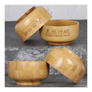 竹筒洒天然竹子碗碗隔热餐具竹杯竹碗创意可爱防防摔环保健康专用