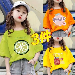韩系女童夏装短袖t恤2024儿童衣服中大童夏装上衣小女孩可爱半袖