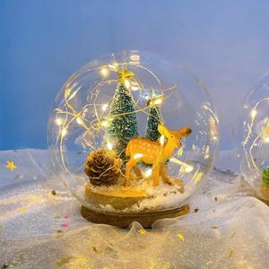 圣诞节礼物手工DIY水晶球夜灯玻璃微景观装饰品摆件闺蜜生日礼品