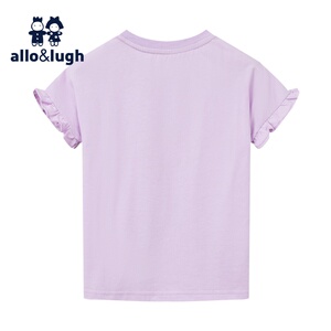 allolugh阿路和如2024新款夏季女童短袖T恤纯棉可爱宽松舒适