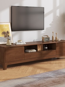 林氏木业全实木电视柜小户型多尺寸1.2/1.5/1.8米客厅卧室影视柜
