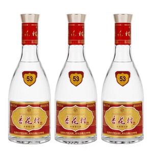 汾酒杏花村酒53度475ml*3瓶套装清香型山西特产高度粮食白酒