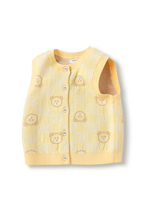 巴拉巴拉婴儿年春季新款女婴童毛织马甲外穿上衣200323101003