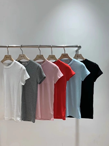 MENG 韩国东大门代购2024夏季新款 舒适亲肤薄款小版型短袖t恤