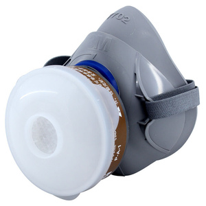 3M7702舒适型硅胶防护面罩 防尘防毒气半面具 化工喷漆专用防护