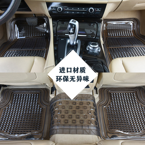 防水泥沙保护脚垫汽车透明塑料防滑防水乳胶橡胶通用前排地垫