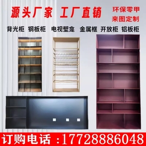 柜不锈钢钢板展示书柜书架浴嵌入式金属装饰柜储物柜定制置物架