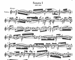 巴赫 六首无伴奏小提琴组曲 BWV1001-1006 全套6首 五线谱电子版