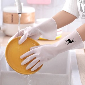 女士干活专用手套做家务洗碗防水乳胶橡胶厨房耐用刷碗洗菜洗衣服