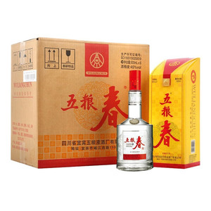 【多人团】五粮春一代 45度 浓香型白酒 婚宴送礼酒水 500ml*6瓶