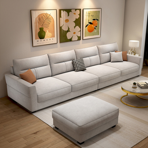 红苹果家具官方旗舰店2024年新款布艺沙发可拆洗棉麻现代简约客厅