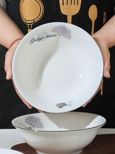 特价家用陶瓷斗式碗6 7 8可爱拉面碗餐具汤碗酒店面馆沙拉碗包邮
