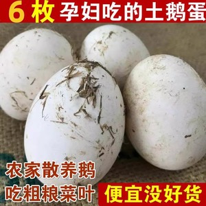 顺丰包邮新鲜鹅蛋孕妇农家散养土鹅蛋正宗特产6枚大个生鹅蛋精品