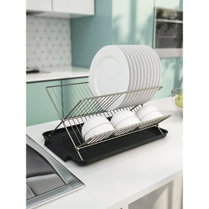 厨房沥水架碗盘筷子勺子滤水收纳架窄款凉放碗柜可折叠型晾