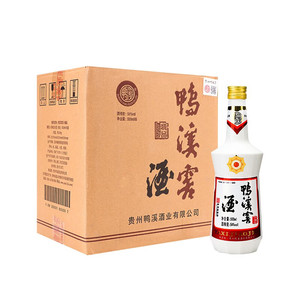 贵州 鸭溪窖酒精品54度浓香型白酒500ml*6瓶整箱 复古白陶瓷 瓶装