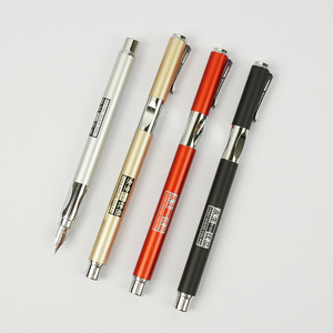 永生优品9183办公商务钢笔0.5mm明尖四色金属练字钢笔可加刻logo