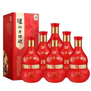 泸州老窖出品老酒坊 百子送福52度41.8度500mL*6瓶整箱浓香型白酒