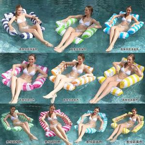 水上充气吊床沙发漂浮浮床可折叠夏季靠背浮排躺椅泳池浮椅游泳圈