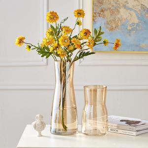 北欧创意玻璃花瓶客厅插花小摆件台办公室桌面装饰品家用简约花器