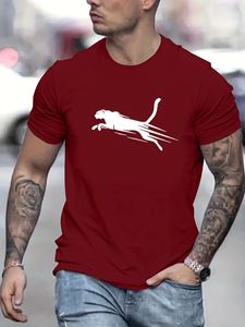 Men's Summer Loose Fit  100 Cotton Printed T-shirt ops