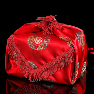 结婚用红包袱皮新娘特大婚礼红色包布出嫁陪嫁包裹布红色用品大全