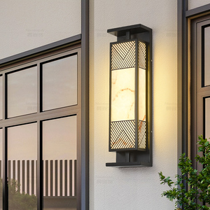 中式简约户外防水壁灯院子围墙长灯别墅花园工程定制门口柱子壁灯