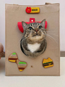 珑小宠麦当劳猫窝麦当当猫窝汉堡宠物猫窝纸箱巨无霸猫抓板M门猫