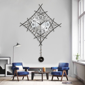 客厅钟表挂钟欧式个性创意摇摆钟艺术石英钟大气现代简约壁挂时钟