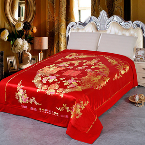 复古被套杭州丝绸软缎被面老式包边被罩古典中国民族风缎子结婚用