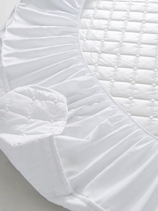 宾馆酒店保洁垫床笠式席梦思保护垫保洁防滑水洗棉白色床护垫褥子
