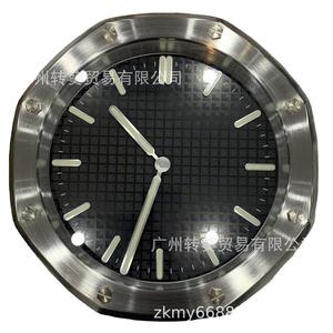 新品高档不锈钢金属挂钟壁钟不锈钢材质太阳机芯时尚手表挂钟