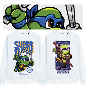 忍者神龟联名T恤长袖男设计感小众儿童电影游戏男童衣服纯棉儿童