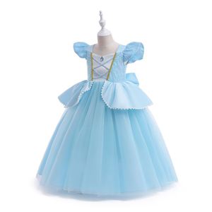 女童迪士尼白雪公主裙子2023新款六一儿童生日艾沙灰姑娘演出礼服