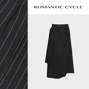 ROMANTIC CYCLE 新款设计师女装时尚百搭简约条纹半身裙气质轻奢