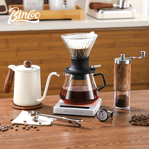 Bincoo手冲咖啡壶套装家用手磨咖啡机磨豆机全套滴漏过滤杯分享壶