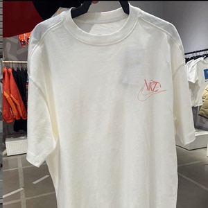Nike/耐克女装短袖字母LOGO背部印花舒适透气休闲T恤 FB8218-133