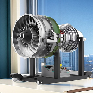 涡喷涡扇发动机拼装模型全金属不锈钢电动可发动飞机迷你引擎玩具