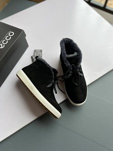 直邮代购Ecco/爱步24新款女鞋高帮鞋冬季系带女鞋休闲鞋袜子鞋板
