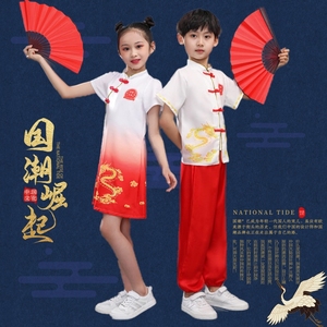 六一儿童节的衣服龙的传人演出服雪龙吟扇子舞蹈服装夏款中国风61