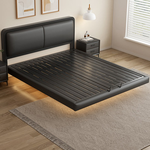 悬浮床双人床不锈钢悬空铁架床现代简约家用钢架床加粗加厚铁艺床