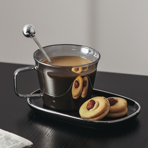 美式咖啡杯家用咖啡杯子高档精致下午茶杯高级感小众咖啡杯碟套装
