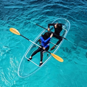 网红漂流船PC透明水晶船心形手划船摄影水上娱乐景区泳池婚纱照用