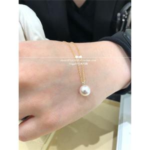 日本代购TASAKI 18k 钻石点缀 AKOYA 海水珍珠 项链 锁骨链