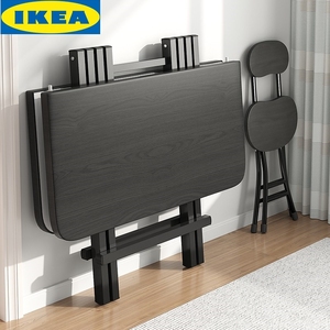 宜家IKEA折叠桌餐桌方桌子家用简易1米吃饭桌90cm户外摆摊折叠桌