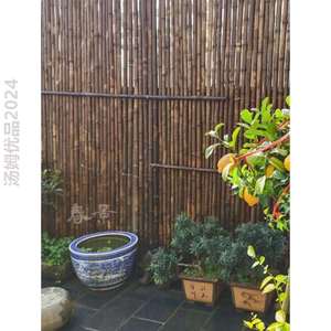 围墙农家乐竹子竹篱笆栅栏户外装饰庭院护栏围栏挡墙碳化花园隔断