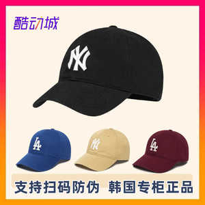 MLB正品帽子纽约洋基队NY刺绣男女软顶复古鸭舌大标LA棒球帽CP66