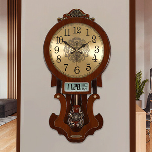 凯恩斯整点报时挂钟客厅时尚创意时钟挂表中式石英钟表家用打点壁