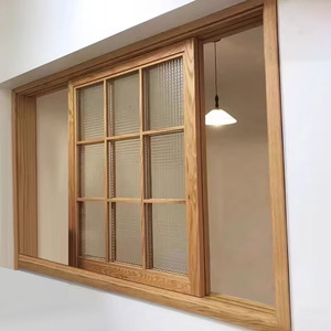 实木推拉窗日式上下翻转对开木窗定制花格厨房卫生间室内窗折叠窗
