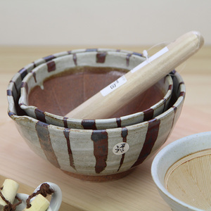 [可可屋]日本万古烧陶瓷研磨碗/手用捣泥器儿童辅食生姜萝卜磨泥